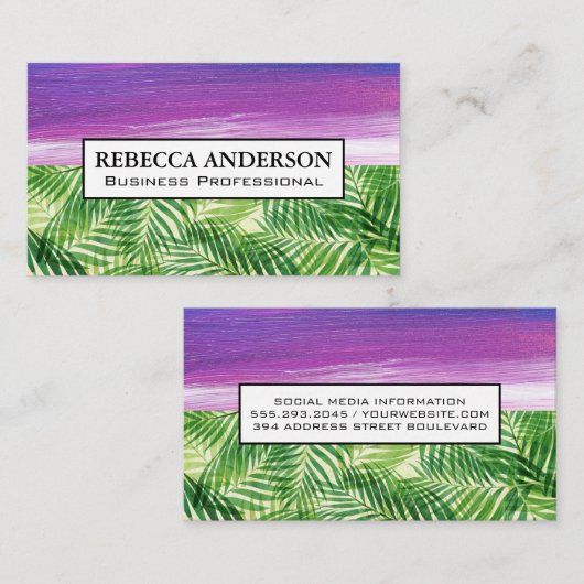 絵を描線 |パーム葉 名刺 (正面/裏面)