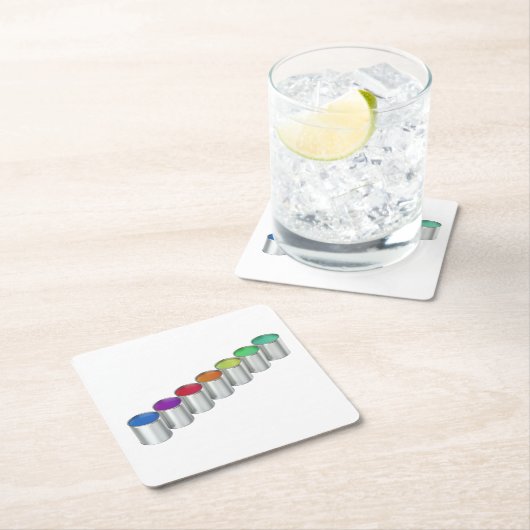 絵を描缶違う缶 スクエアペーパーコースター (インサイチュ)