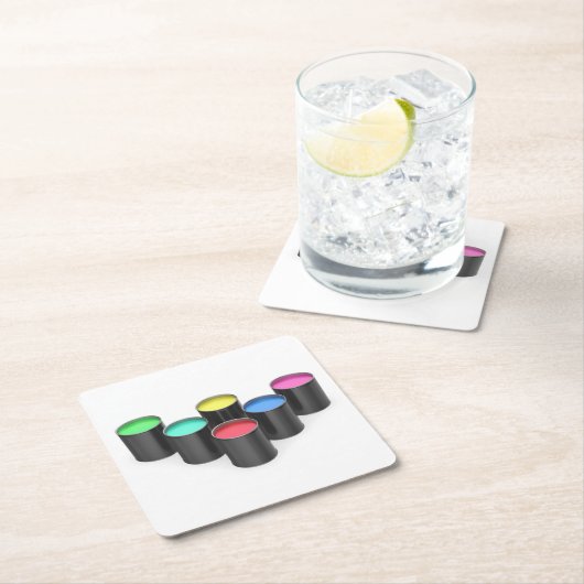 絵を描缶違う缶 スクエアペーパーコースター (インサイチュ)