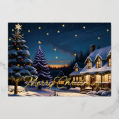 絵を描聖降誕祭 箔シーズンカード (正面)