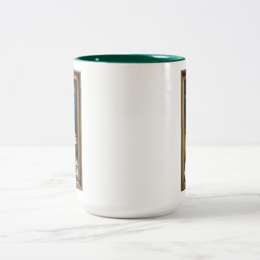 絵を描自分かわいらし ツートーンマグカップ (中央)