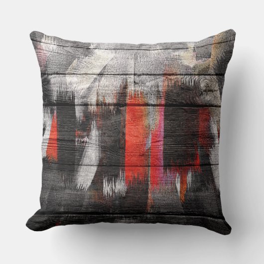 絵を描色木目#7 クッション (正面)