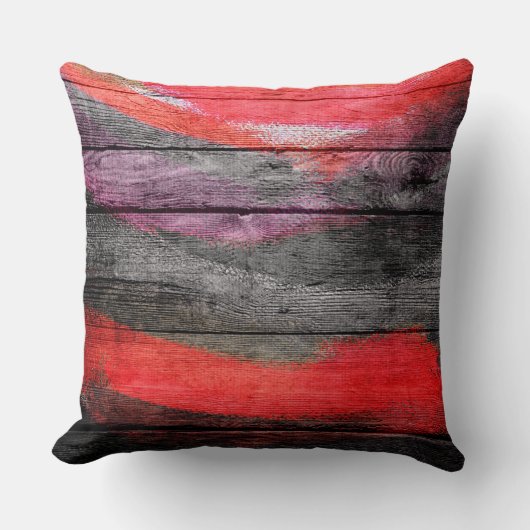 絵を描色木目#9 クッション (正面)