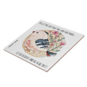 絵を描花の鳥、詩篇118:24 タイル (側面)