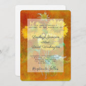 絵を描花結婚式招待状 招待状 (正面/裏面)