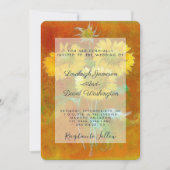 絵を描花結婚式招待状 招待状 (正面)