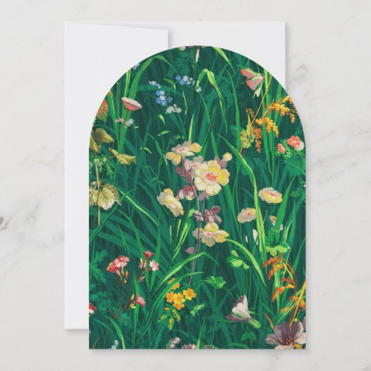 絵を描花結婚弓 招待状 (裏面)