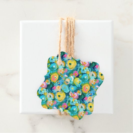 絵を描花芸術夏カラフルのフローラおもしろい フェイバータグ (インサイチュ)