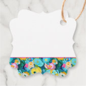 絵を描花芸術夏カラフルのフローラおもしろい フェイバータグ (裏面)