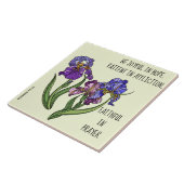 絵を描花（アイリス） w/ローマの詩12:12 タイル (側面)