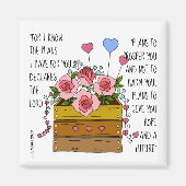 絵を描花、エレミヤの詩29:11 マグネット (正面)