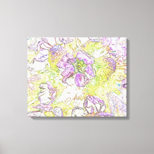 絵を描花 キャンバスプリント (正面)