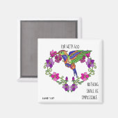 絵を描花、ルカ1:37の詩 マグネット (正面/裏面)