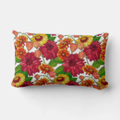 絵を描花、散在デイジーフローラ ランバークッション (裏面)