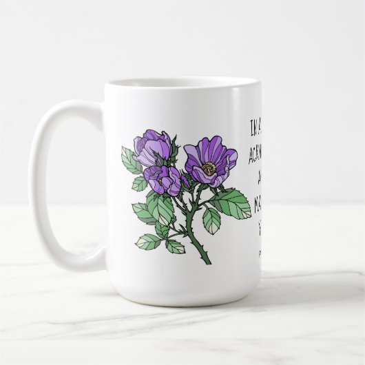 絵を描花、箴言3:6の節を持つ コーヒーマグカップ (左)