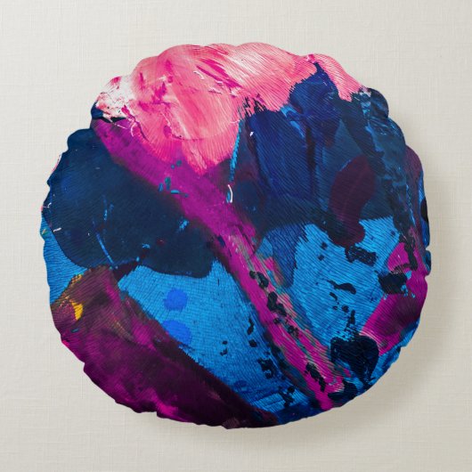 絵を描芸術的テクスモダンク。 ラウンドクッション (正面)