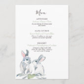 絵を描葉と水彩ウッドランドバニーメニュー メニュー (正面)