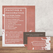 絵を描薄暗い壁、画家&デコレータ広告ー チラシ