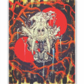 絵を描虎スカル シール (正面)