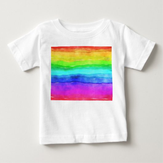 絵を描虹 ベビーTシャツ (正面)