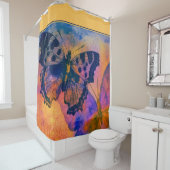 絵を描蝶シャワーカーテン シャワーカーテン (インサイチュ)