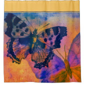 絵を描蝶シャワーカーテン シャワーカーテン (正面)