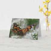 絵を描蝶 カード (黄色い花)