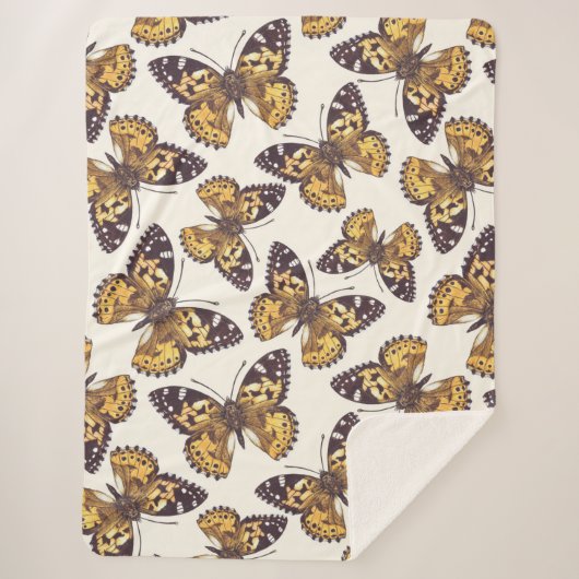 絵を描蝶 シェルパブランケット (正面)