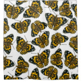 絵を描蝶 シャワーカーテン (正面)