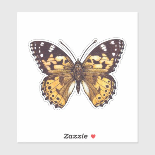 絵を描蝶 シール (シート)