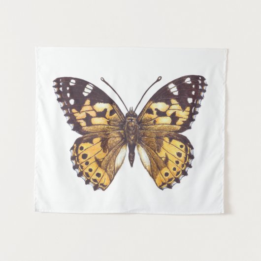 絵を描蝶 タペストリー (正面(横))