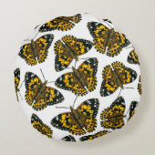 絵を描蝶 ラウンドクッション (裏面)