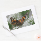 絵を描蝶 長方形シール (封筒)