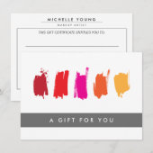 絵を描見本Red/Orange Gift Certificate (正面/裏面)