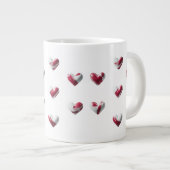 絵を描赤いハート専門ジャンボマグ ジャンボコーヒーマグカップ (正面右)