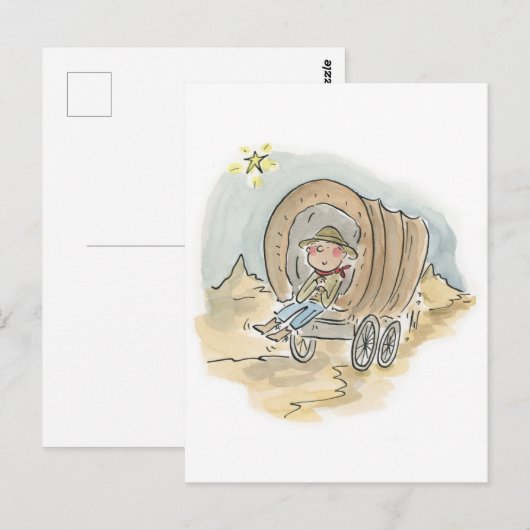 絵を描車 ポストカード (正面/裏面)
