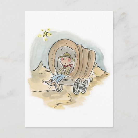 絵を描車 ポストカード (正面)