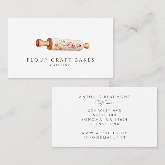 絵を描転がフローラのピン 名刺 (正面/裏面)