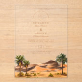 絵を描野結婚山 アクリル招待状 (正面)