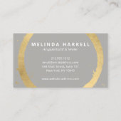 絵を描金ゴールドサークル鍼治療、ウェルネスグレー 名刺 (裏面)