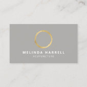 絵を描金ゴールドサークル鍼治療、ウェルネスグレー 名刺 (正面)