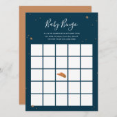 絵を描金ゴールドスターベビーシャワービンゴゲーム 招待状 (正面/裏面)