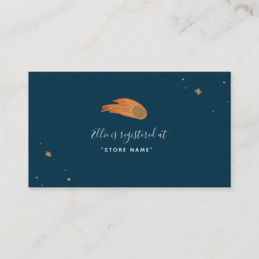 絵を描金ゴールドスター赤ちゃんシャワーレジストリの挿入 エンクロージャーカード (正面)