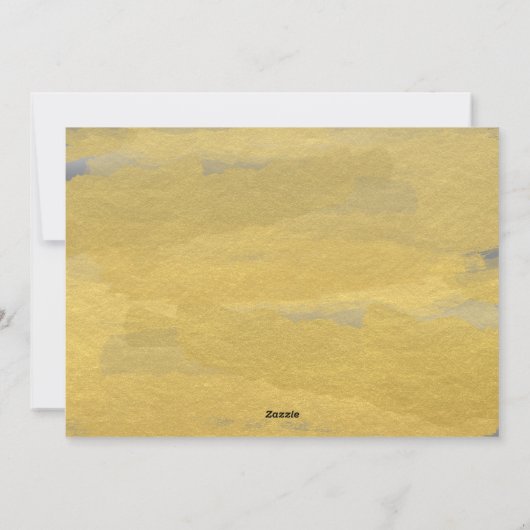 絵を描金ゴールドメリークリスマスホリデーフォトカード シーズンカード (裏面)