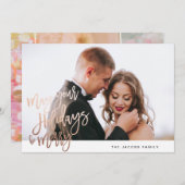 絵を描金箔フォトホリデーカード シーズンカード (正面/裏面)