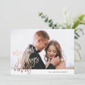 絵を描金箔フォトホリデーカード シーズンカード (スタンド正面)