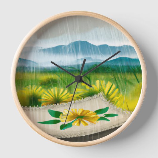 絵を描雨季 壁時計 (正面)