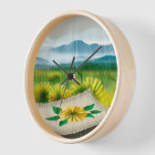 絵を描雨季 壁時計 (傾斜)