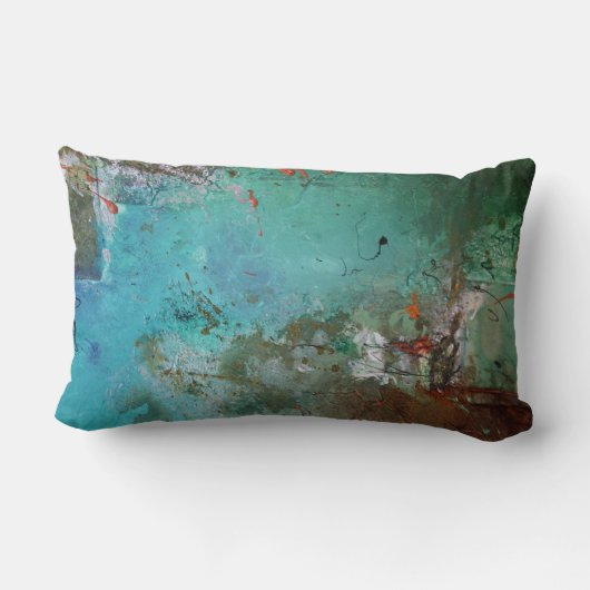 絵を描青い腰枕 ランバークッション (裏面)