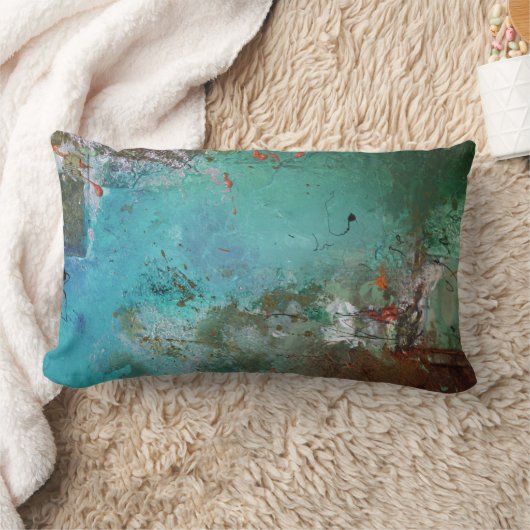 絵を描青い腰枕 ランバークッション (ブランケット)